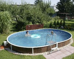 Oval-shaped pools